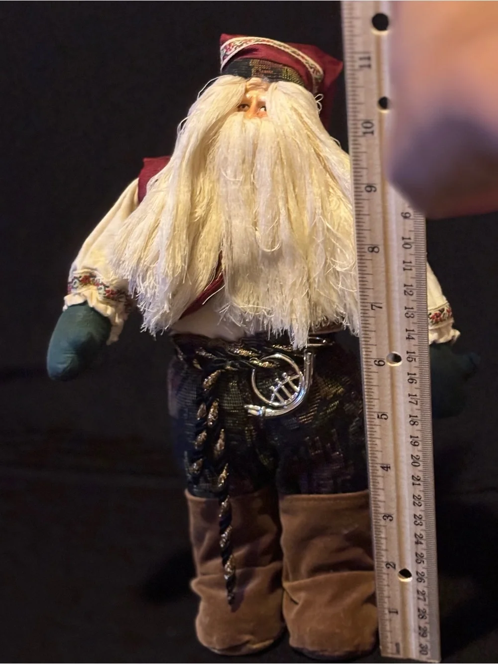 Plush St Nicholas or Old World Christmas Santa Figure.